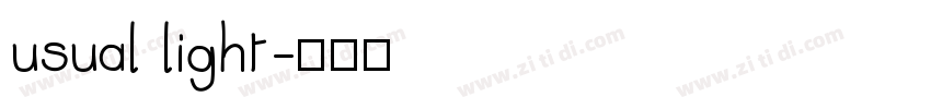 usual light字体转换